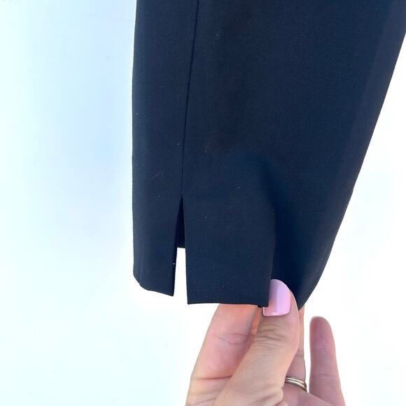 Theory Belisa 3 Wool Black Trousers Sevona Slim Leg Pants Size 12 Office Work - Picture 6 of 13